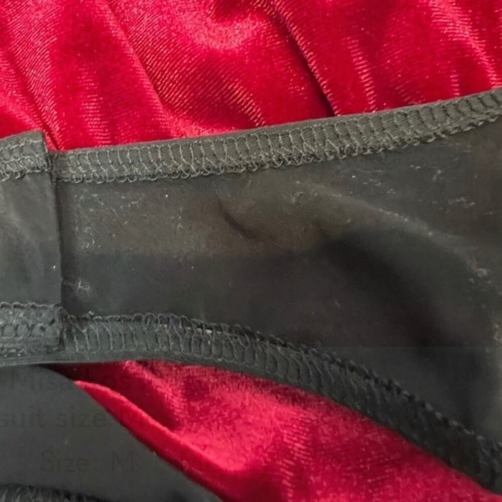 Misa Los Angeles Ari Velvet Bodysuit In Ruby Size S - Picture 9 of 11